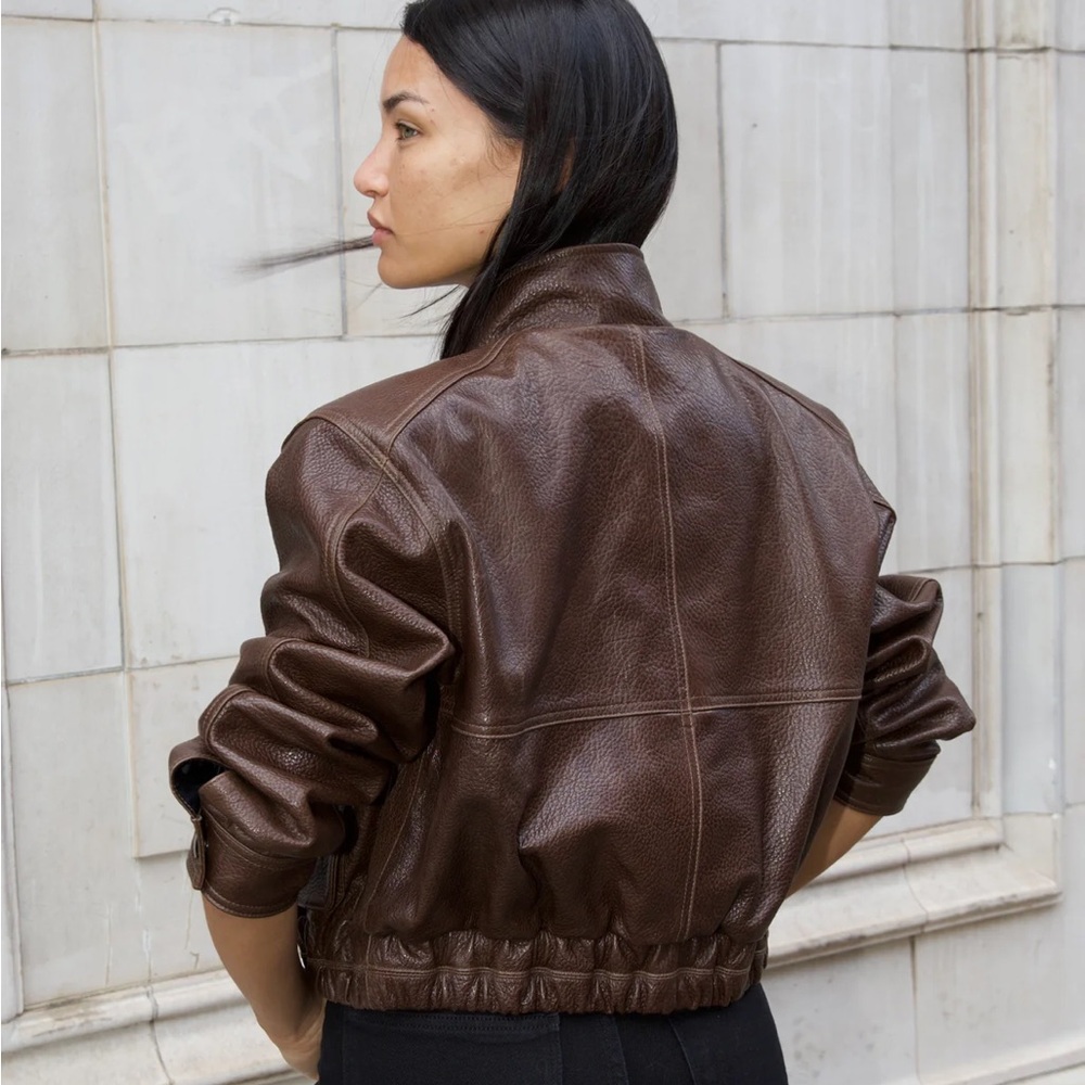 The Becky Jacket Brown Leather - Picture 4 of 16